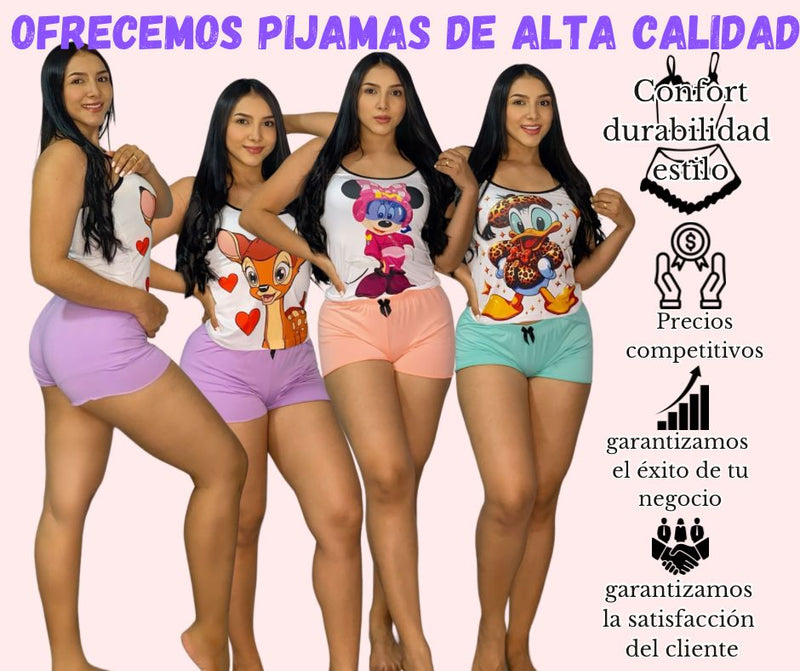 Pijamas Femininos Brisa Nocturna Kit 6peças