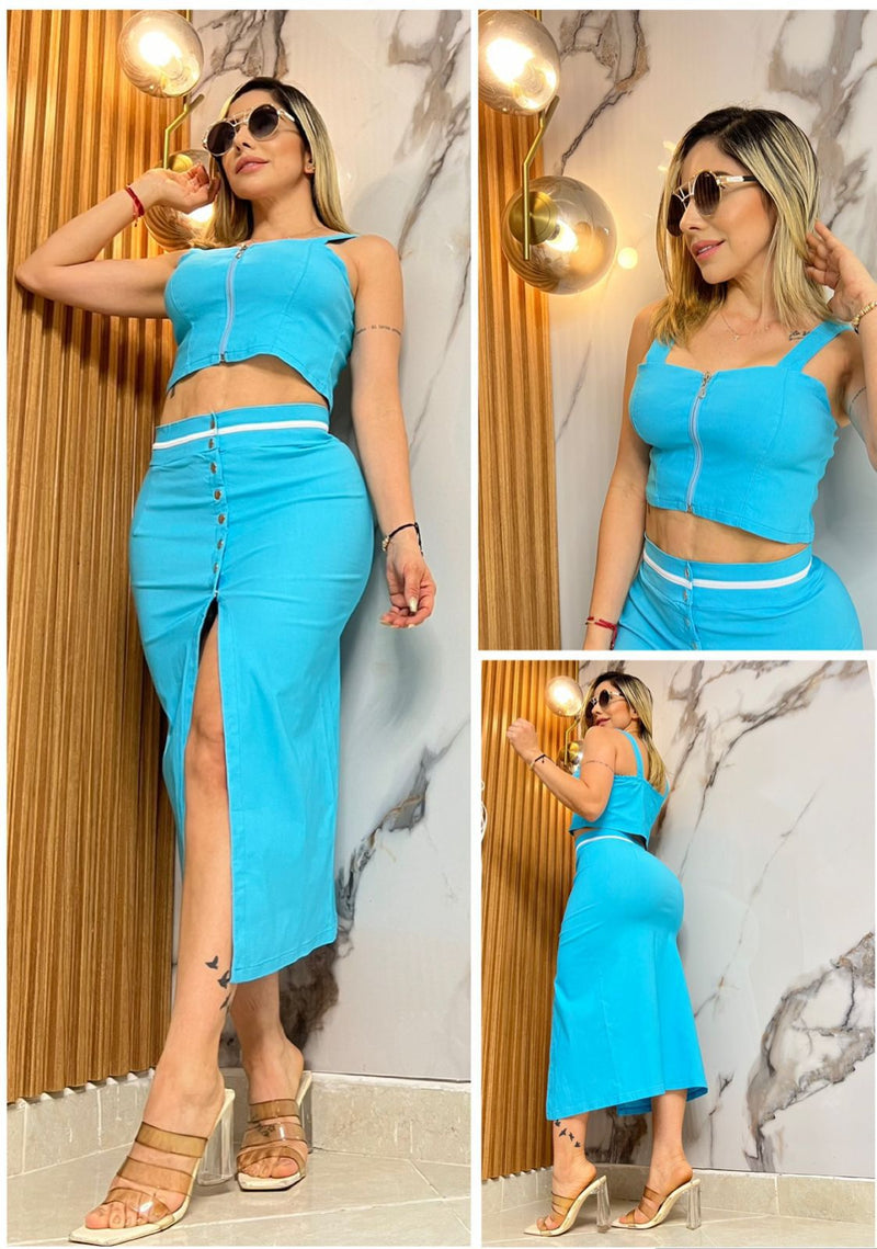 Conjunto Falda Y Blusa