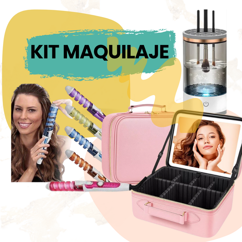 Compre 1 LAVADORA DE CEPILLOS y gana BOLSA DE MAQUILAJE + 1 RIZADOR Fantástico