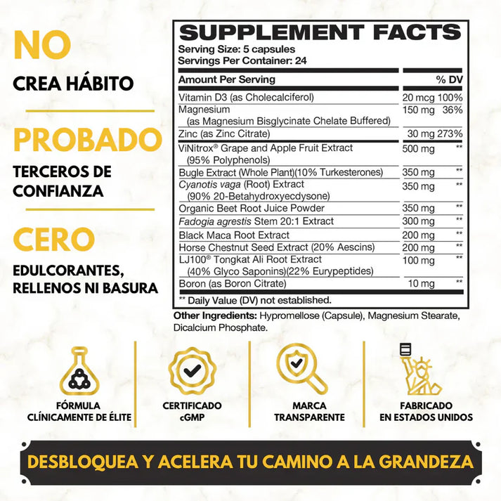 KING MAKER™ - Despierta tu virilidad, tu energía y tu confianza - POTENCIADOR DE TESTOSTERONA