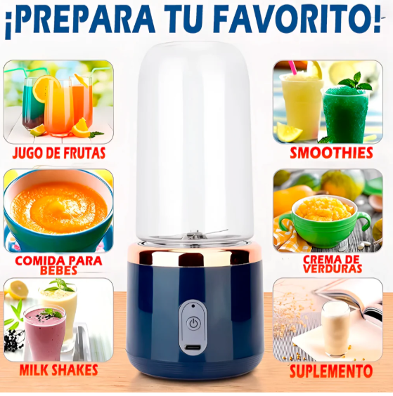 LICUADORA PORTATIL 500 ml ¡TU BATIDO AL MOMENTO!
